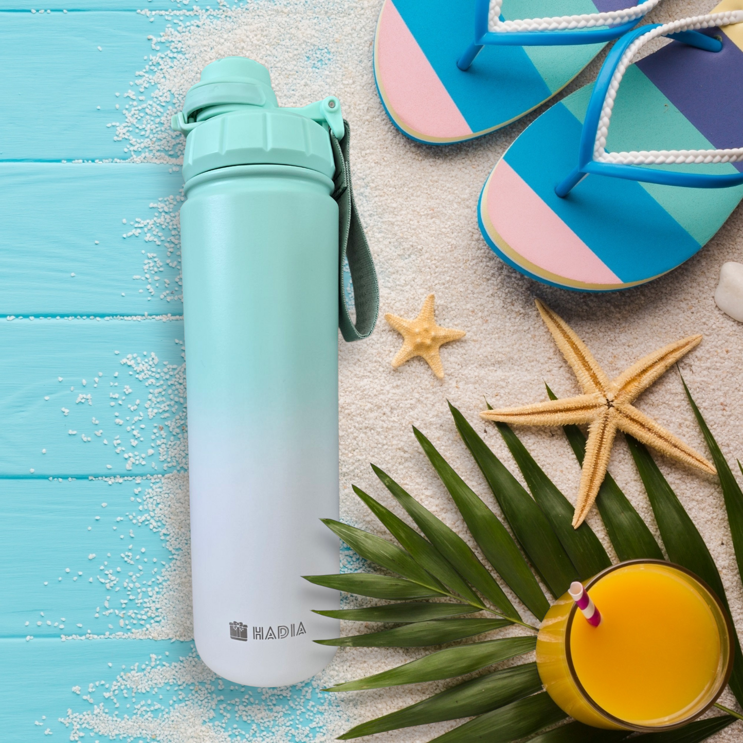 Wave Crest and Sea & Sky – 22 oz/650 ml Double Wall Vacuum Insulated Stainless Steel Water Bottle Hadia Online Shopping