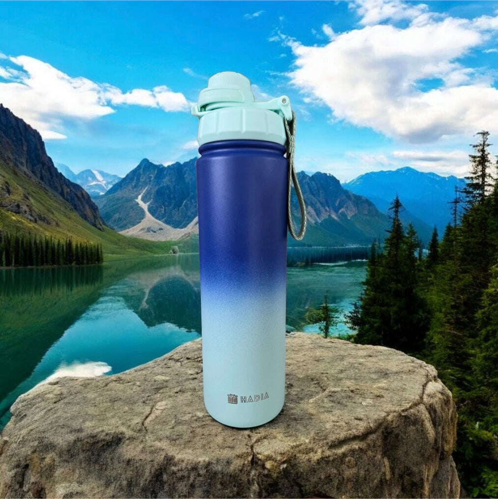 Wave Crest and Sea & Sky – 22 oz/650 ml Double Wall Vacuum Insulated Stainless Steel Water Bottle Hadia Online Shopping