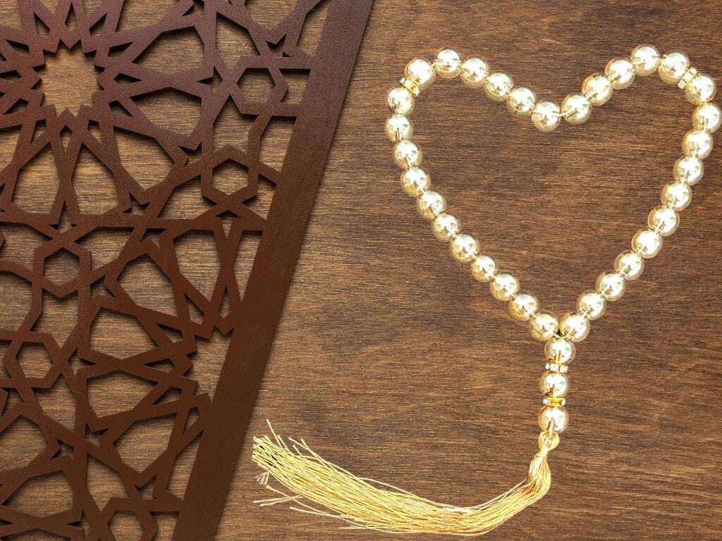 33-bead tasbih golden pearl tasbih shiny and elegant