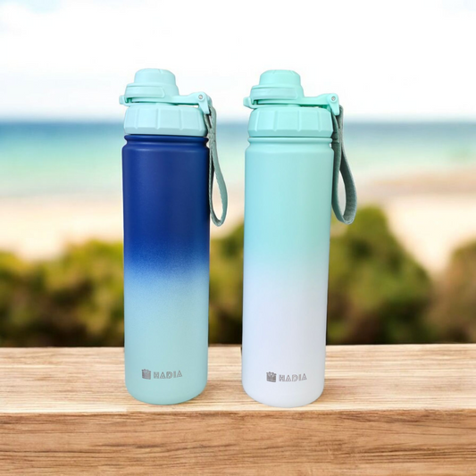 Wave Crest and Sea & Sky – 22 oz/650 ml Double Wall Vacuum Insulated Stainless Steel Water Bottle
