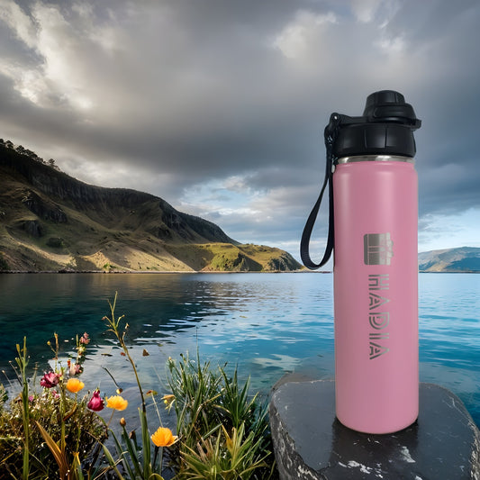 Blushed/light pink/pink 22oz reusable stainless steel bottle – Hadia