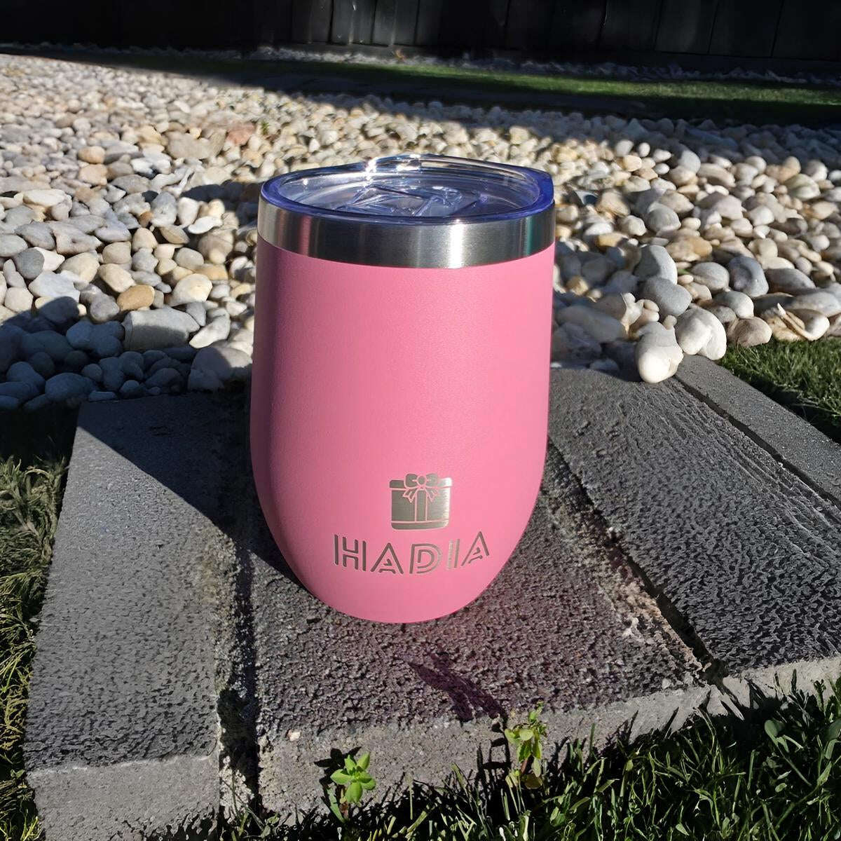 Eco-friendly Blushed/Light pink stainless steel coffee mug – 12oz