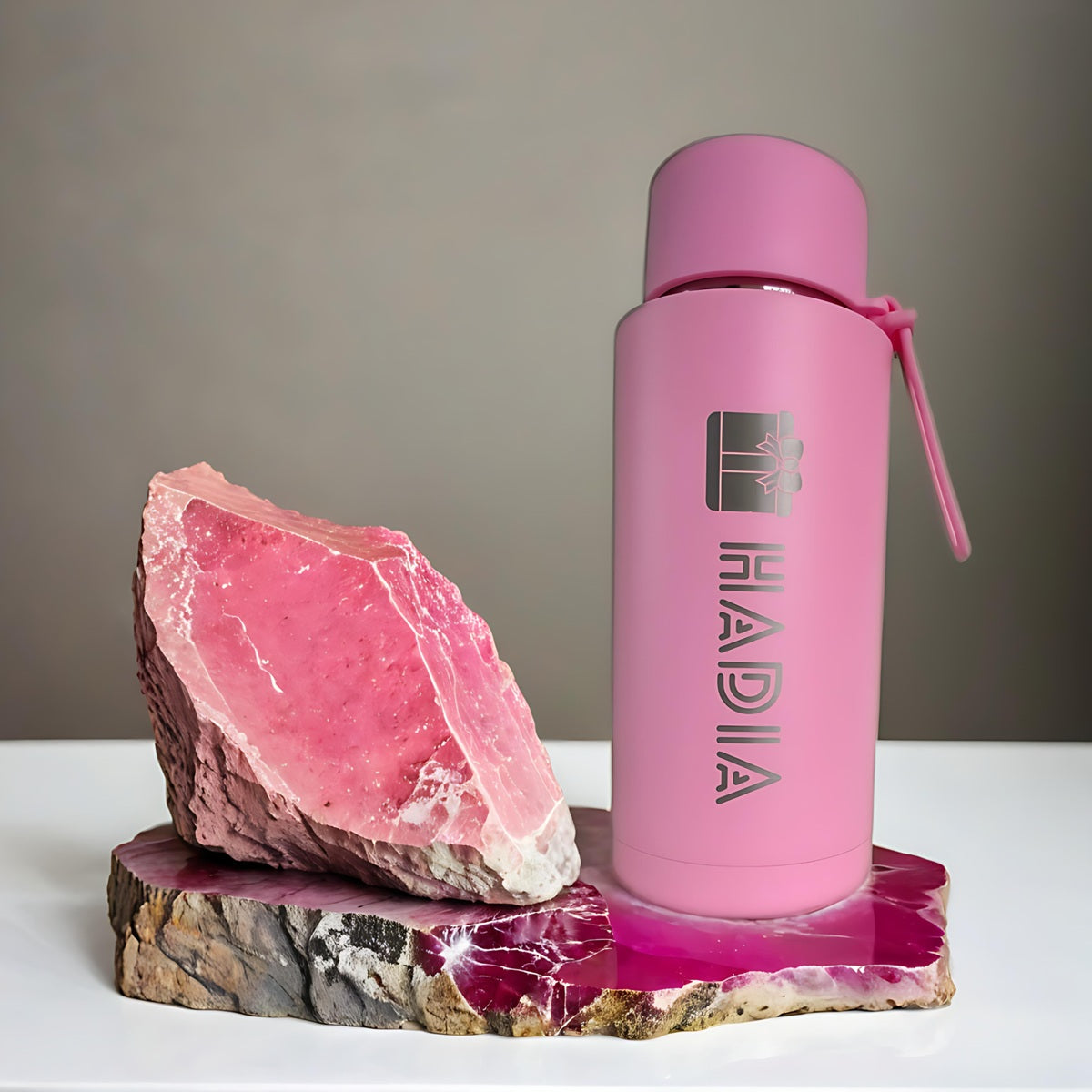 Light pink/Blushed 1L sports bottle – leakproof triple wall insulated design