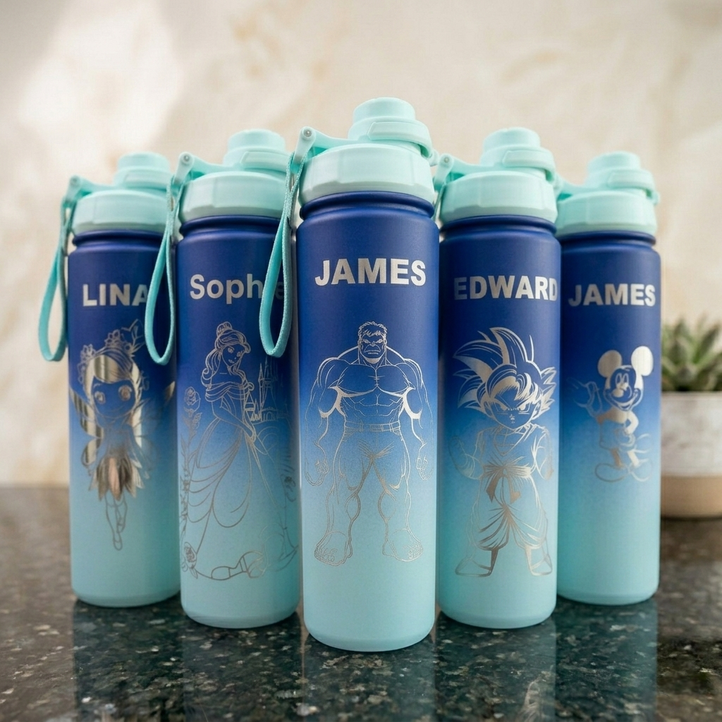Personalised Wave Crest and Sea & Sky – 22 oz/650 ml Double Wall Vacuum Insulated Stainless Steel Water Bottle