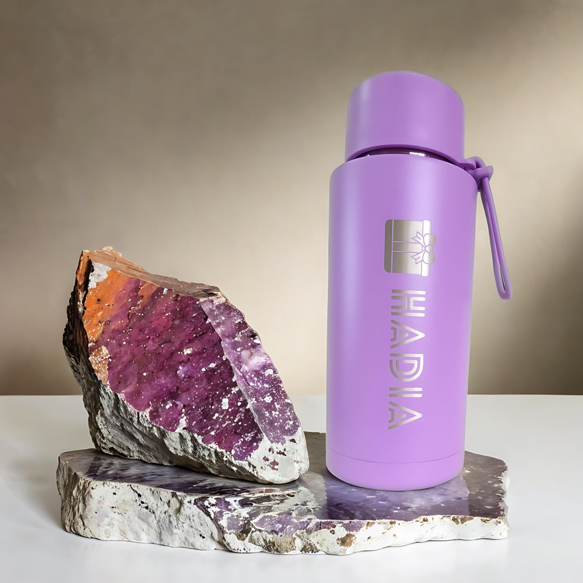 Purple/lilac haze/Lavender stainless steel 1L sports water bottle – triple wall insulated