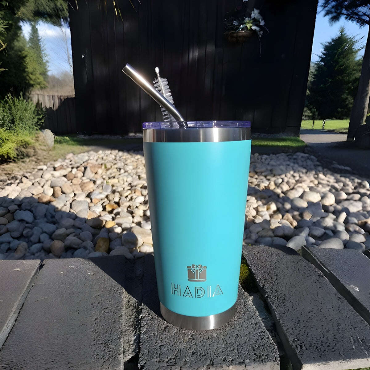 Teal 20oz travel mug with slide lid – Hadia